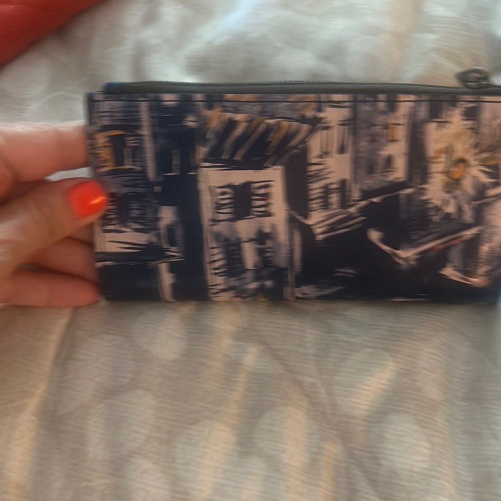 Abstract Blue and White Wallet